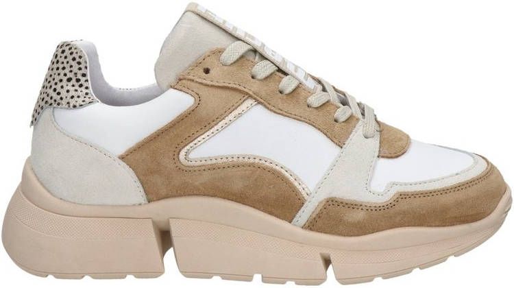Maruti chunky leren sneakers wit/lichtbruin