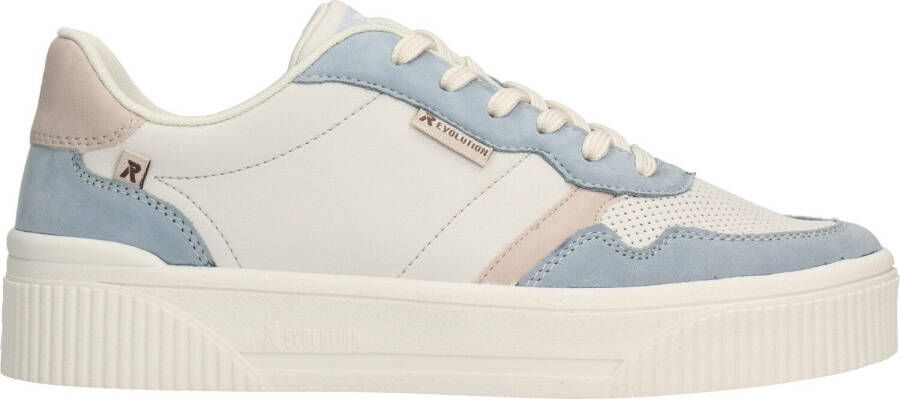 Rieker Veterschoen Dames Blauw/Beige/Multi