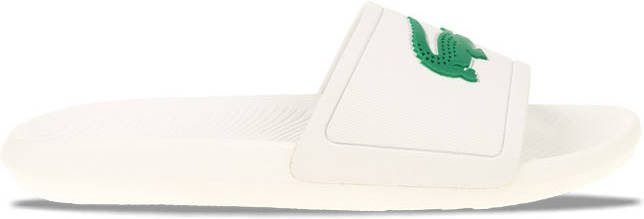 Lacoste Croco Slide Heren Slippers en Sandalen White Synthetisch