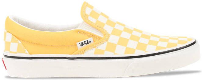 Vans Sneakers UA Classic Slip On Checkerboard Geel