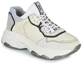 Bronx Baisley sneaker van leer met suède details