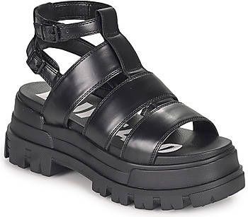 Buffalo Sandały damskie Aspha GLD 1602025 Blk , Zwart, Dames