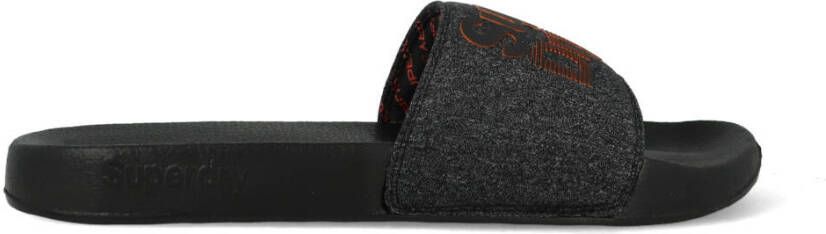 Superdry Sport Lineman Pool Slide badslippers grijs/oranje