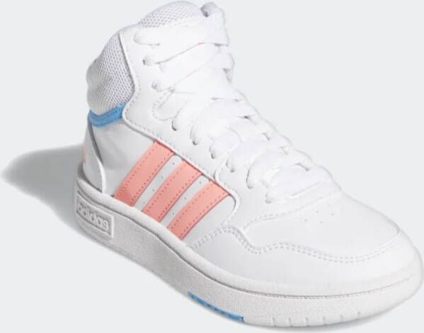 Adidas hoops mid 3.0 sneakers wit/roze kinderen