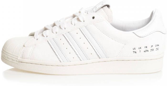 Adidas Superstar sneaker van su&#xE8;de met leren details
