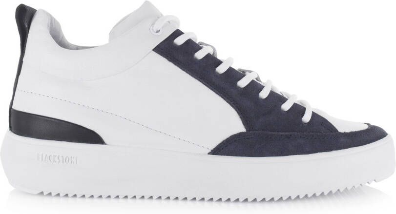 Blackstone Xg90 Witte houtskoolkunst Mid sneaker , Wit, Heren