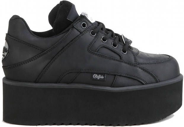 Buffalo Rising Towers sneakers zwart Leer