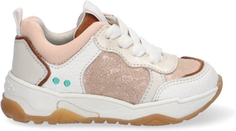 bunniesjr Bunnies Charly Chunky leren chunky sneakers lichtroze