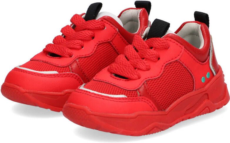bunniesjr Bunnies Charly Chunky leren chunky sneakers rood