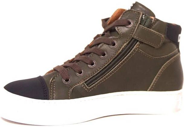 Develab 41945 552 Kaki Nappa Sneakers hoge sneakers