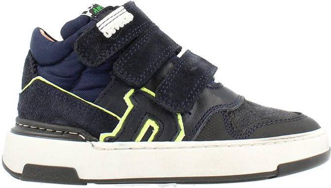 Develab 41951 halfhoge suède sneakers donkerblauw