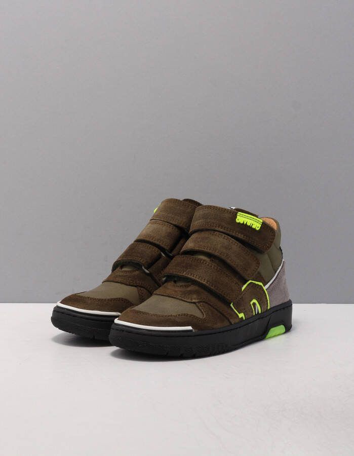 Develab 45707 Kaki Suede Sneakers hoge sneakers