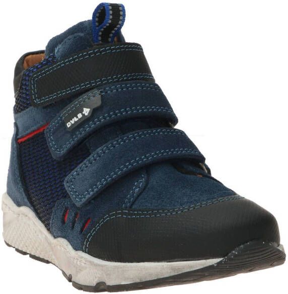 Develab 41863 hoge suède sneakers blauw