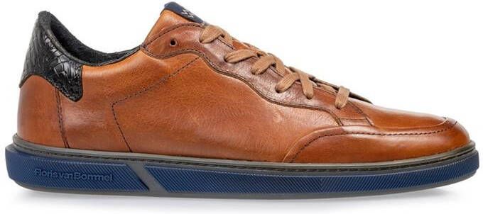 Floris van bommel 13350 24 Cognac Leather G+ Wijdte Veterschoenen
