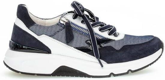 Gabor Sneakers kalfsnubuckleer Rolling-Soft-Sensitive blauw