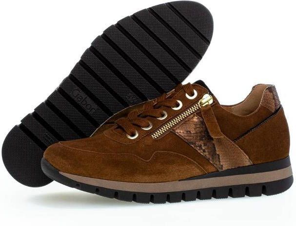 Gabor Sneakers Laag Middel Bruin
