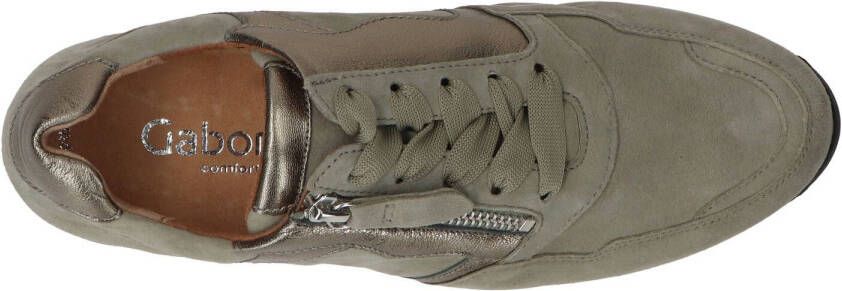 Gabor Sneaker Dames Grijs/Groen