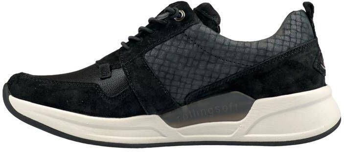 Gabor Zwarte Veterschoenen Rolling Soft