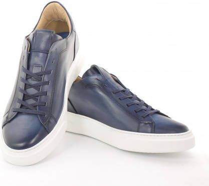 Giorgio 980116 Donker blauwe leren Veterschoen(024 Blu )