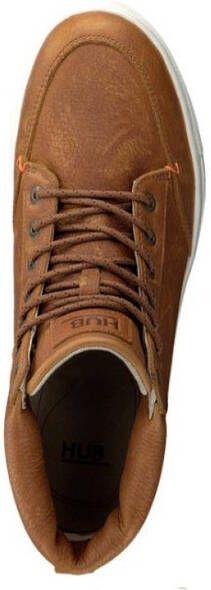 HUB Glasgow leren veterschoenen cognac
