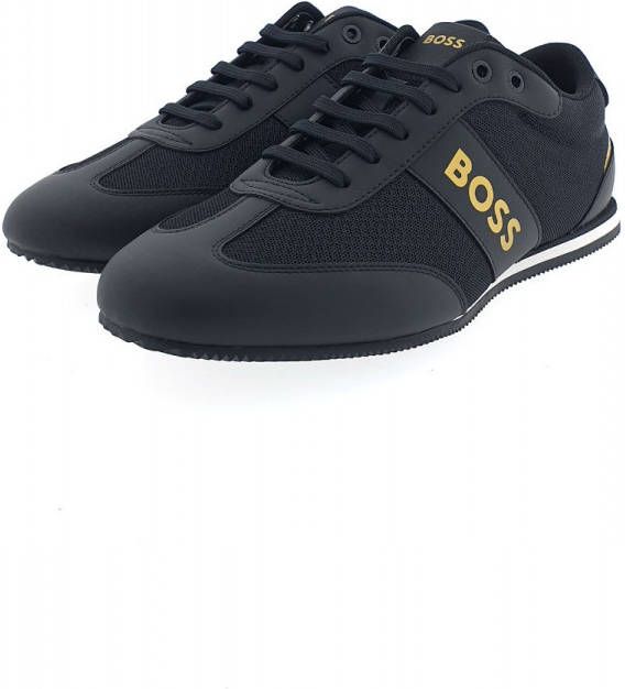 Boss Zwarte Lage Sneakers Rusham Lowp
