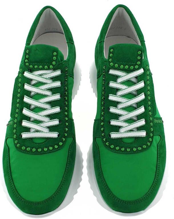 Kennel & Schmenger Sneaker PULL met siersteentjes Groen