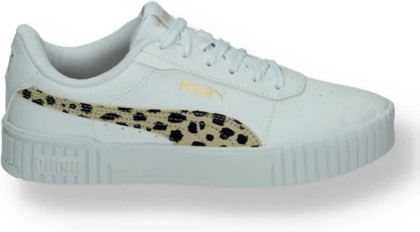 Puma Carina 2.0 Animal kinder sneakers wit