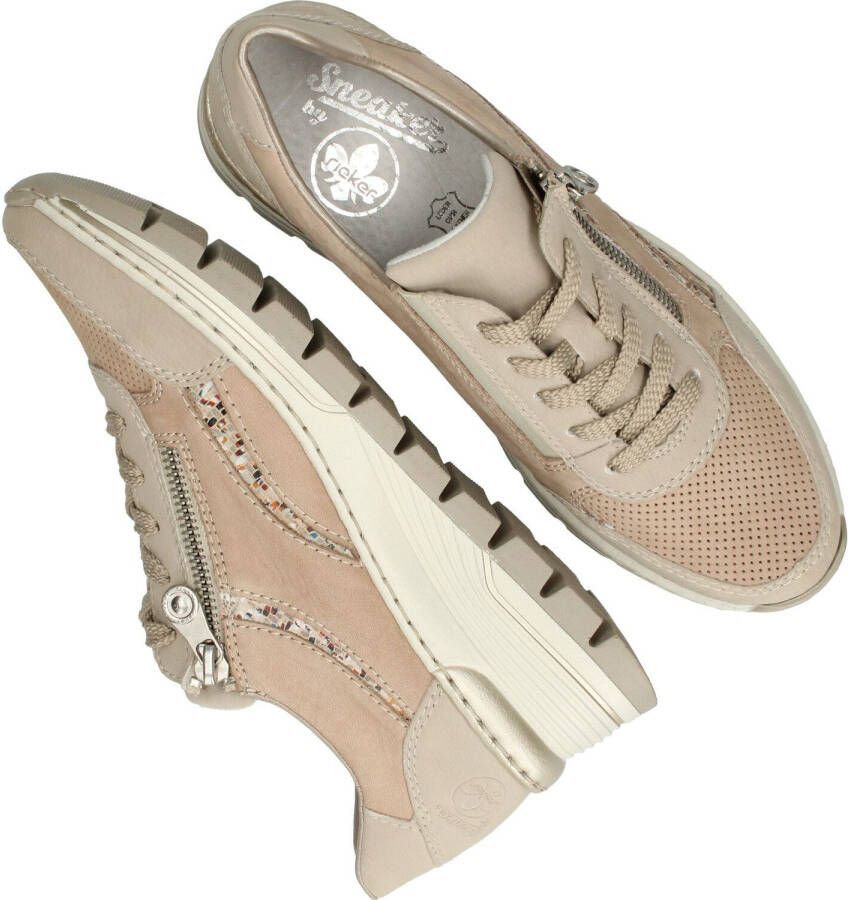 Rieker Veterschoen Dames Taupe