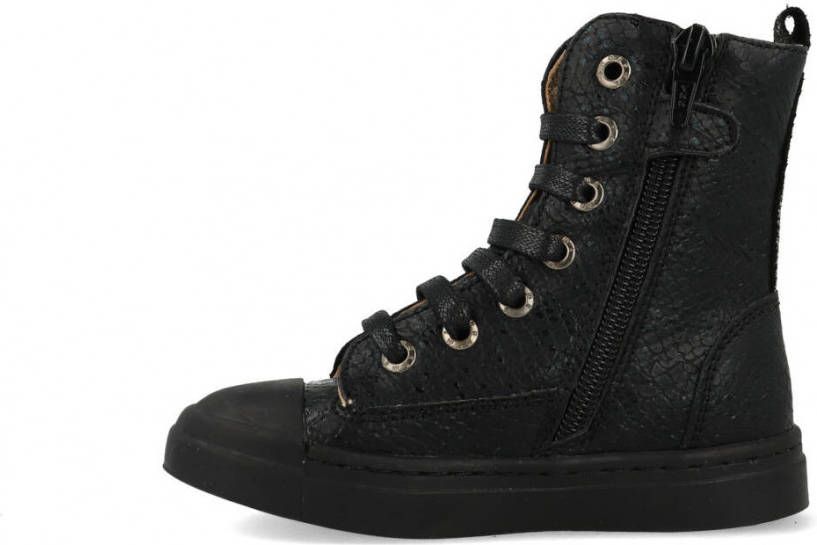 Shoesme SH21W019-B leren veterboots zwart