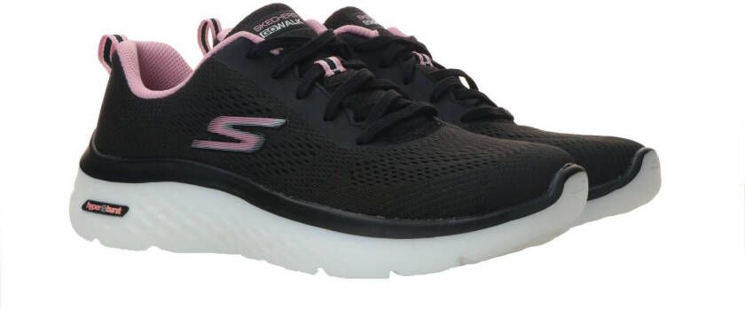 Skechers go walk hyper burst hardloopschoenen zwart/roze dames