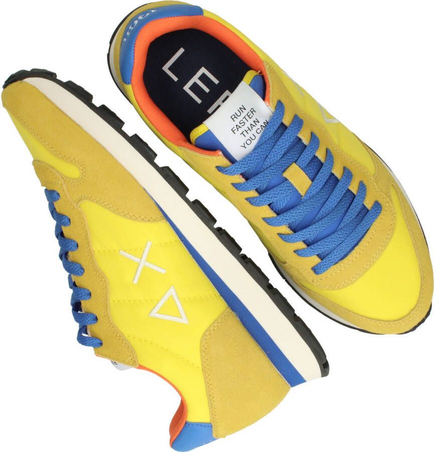 SUN68 Tom Solid Nylon Sneaker Heren Geel/Blauw/Oranje