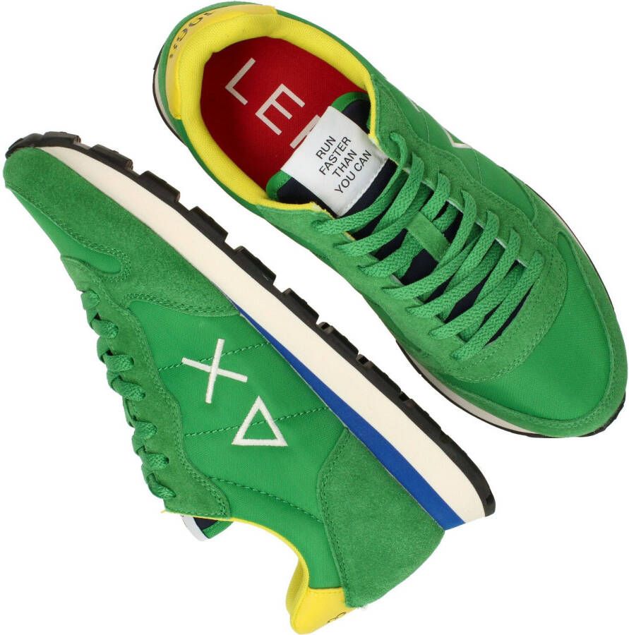 SUN68 Tom Solid Nylon Sneaker Heren Groen/Geel/Blauw