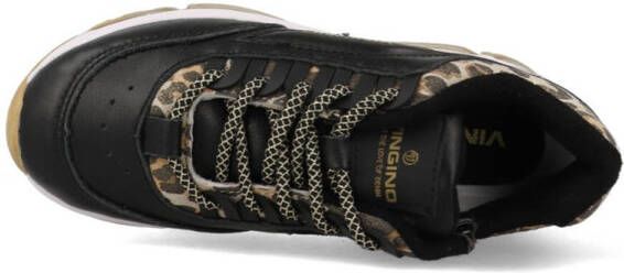 Vingino Fenna 2 leren sneakers zwart/roségoud