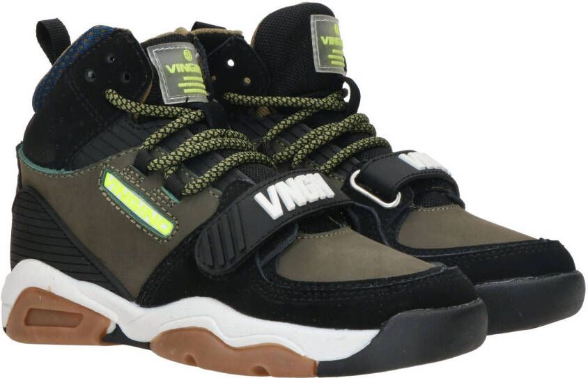 Vingino Raoul Mid Veterboot Jongens Zwart/Groen
