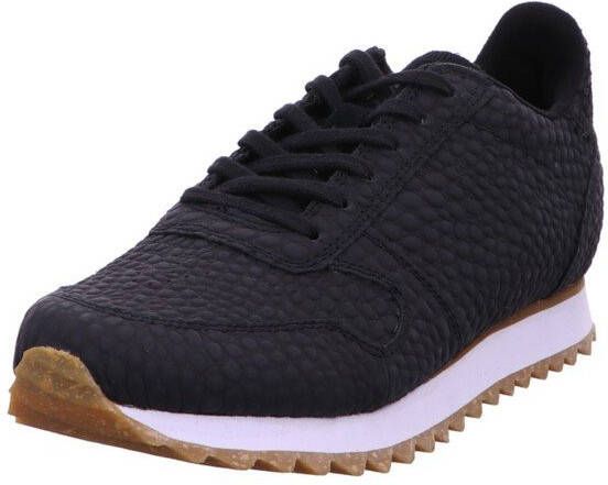 Woden Idun Croco sneakers , Zwart, Dames