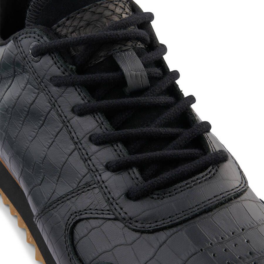 Woden Ydun glanzende sneakers , Zwart, Heren