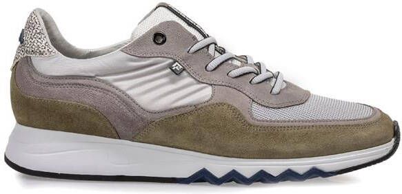 Floris van Bommel Nineti suède sneakers kaki/beige