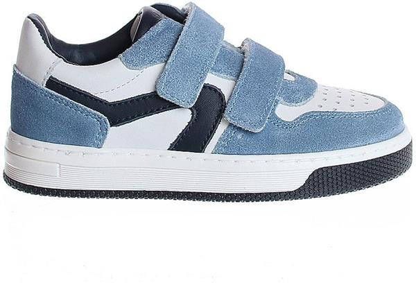 Hip H1619 leren sneakers wit/blauw