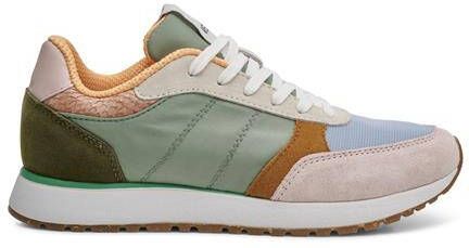 Woden Ronja Multi Sneakers groen Leer