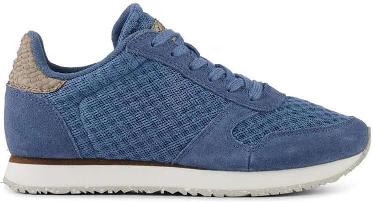 Woden Ydun Suede Mesh II Vintage Blue , Blauw, Dames