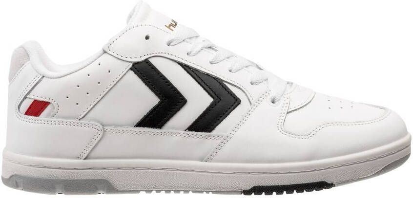Hummel Sneakers Power Play Leer Zwart/Wit/Grijs