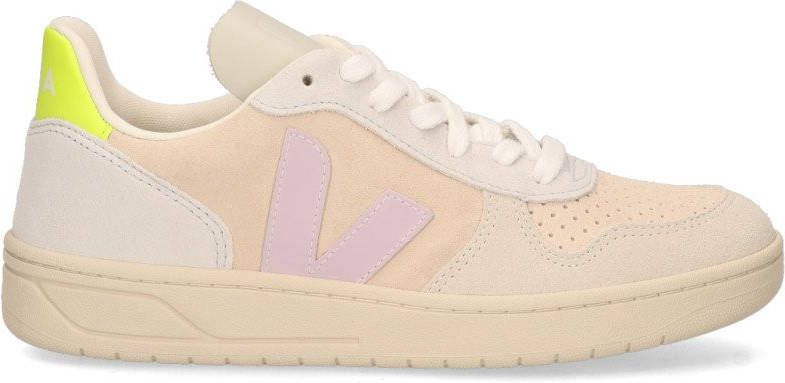 Veja V 10 Multico Sable Parme Sneakers , Beige, Dames