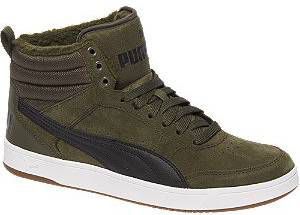 Puma Rebound Street SD Fur suede sneakers olijfgroen - Mooisneakers.nl