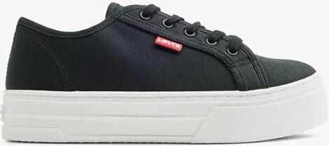 Levis Zwarte platform canvas sneaker