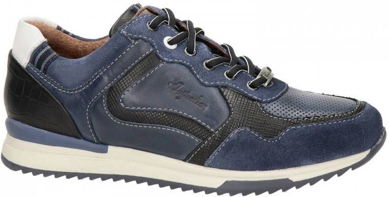 Australian Corridor leren sneakers blauw