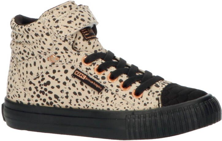 British Knights Dee hoge sneakers met dierenprint beige