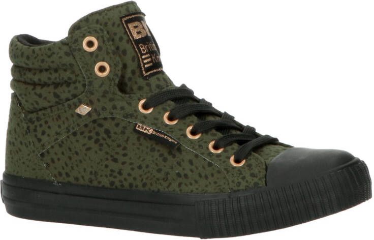 British Knights Dee hoge sneakers met dierenprint groen