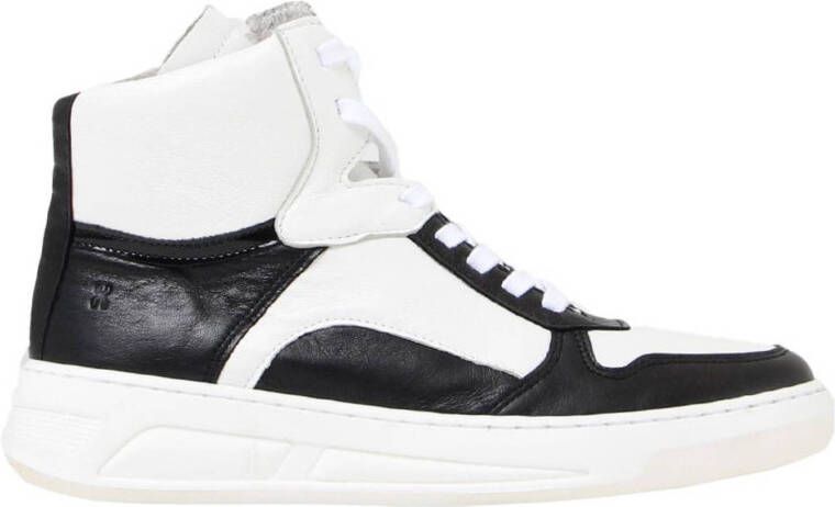 BRONX Old Cosmo leren sneakers zwart/off white