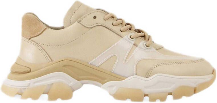 BRONX Tayke Over chunky leren sneakers beige