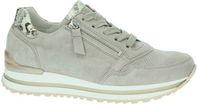 Gabor suède sneakers beige/slangenprint